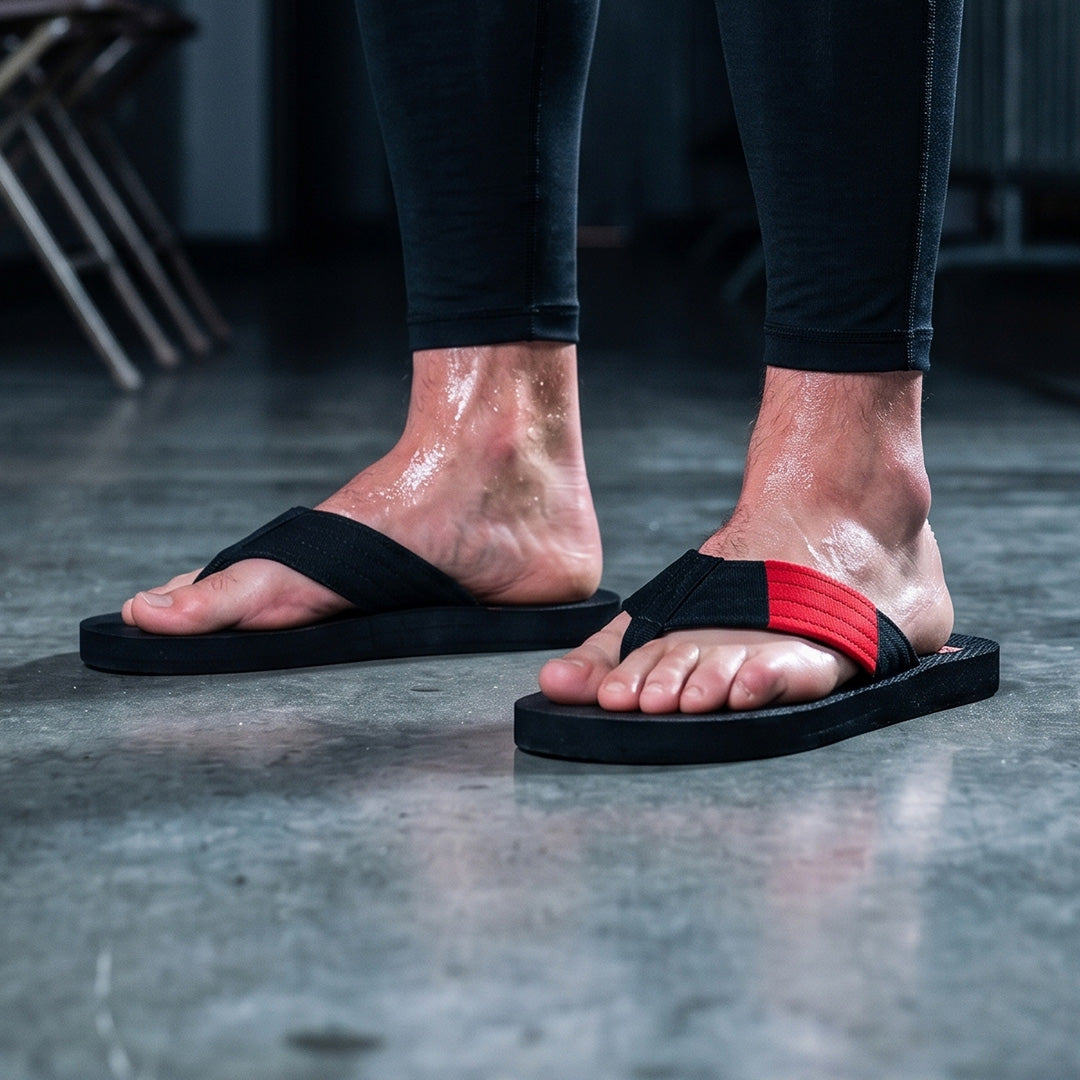 Black Belt BJJ Flip Flops