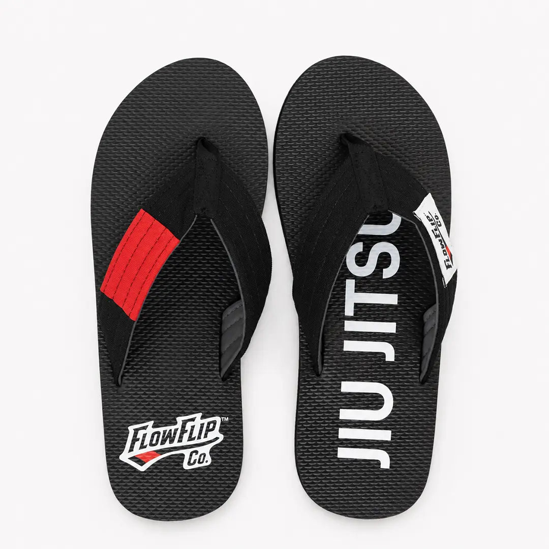 Black Belt BJJ Flip Flops