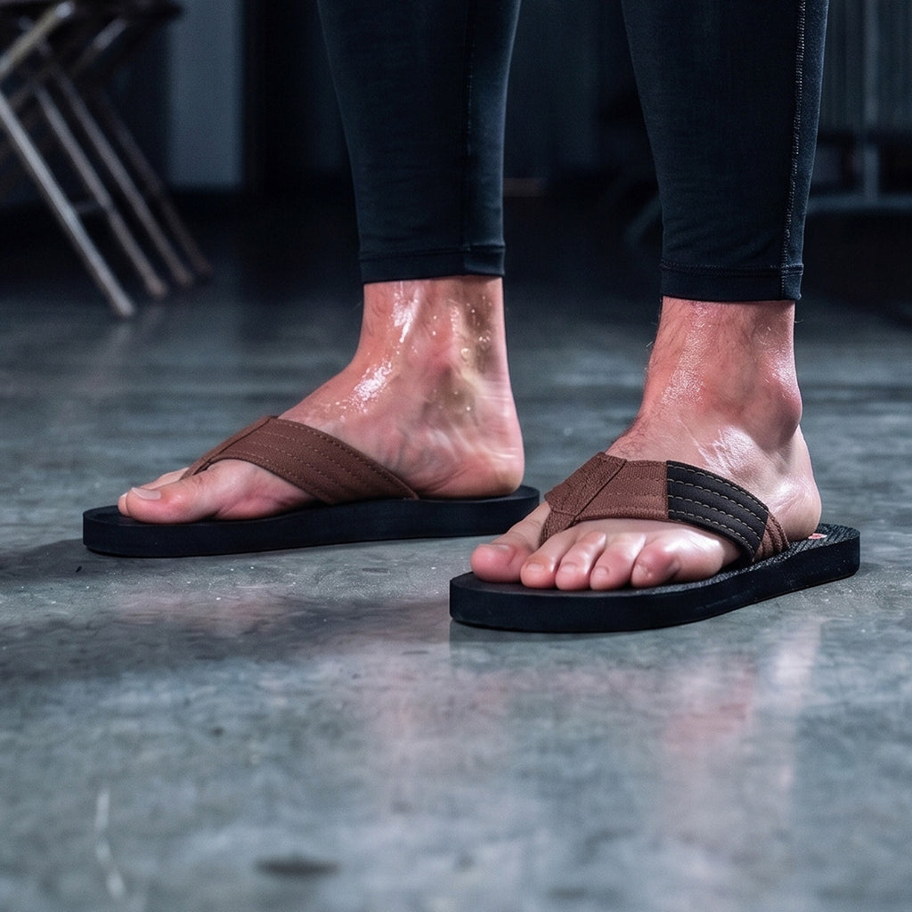 Chanclas de jiu-jitsu brasileño (BJJ) de cinturón marrón