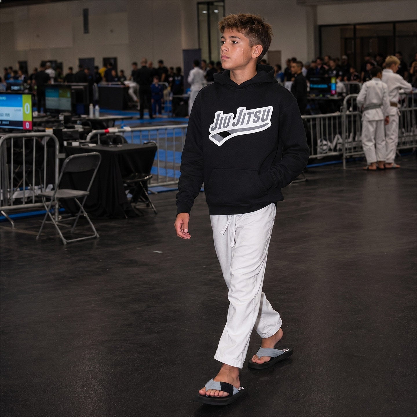 Sudadera con capucha Jiu Jitsu de Cinturón Gris