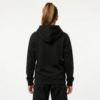 Back view of black green belt Jiu Jitsu hoodie.