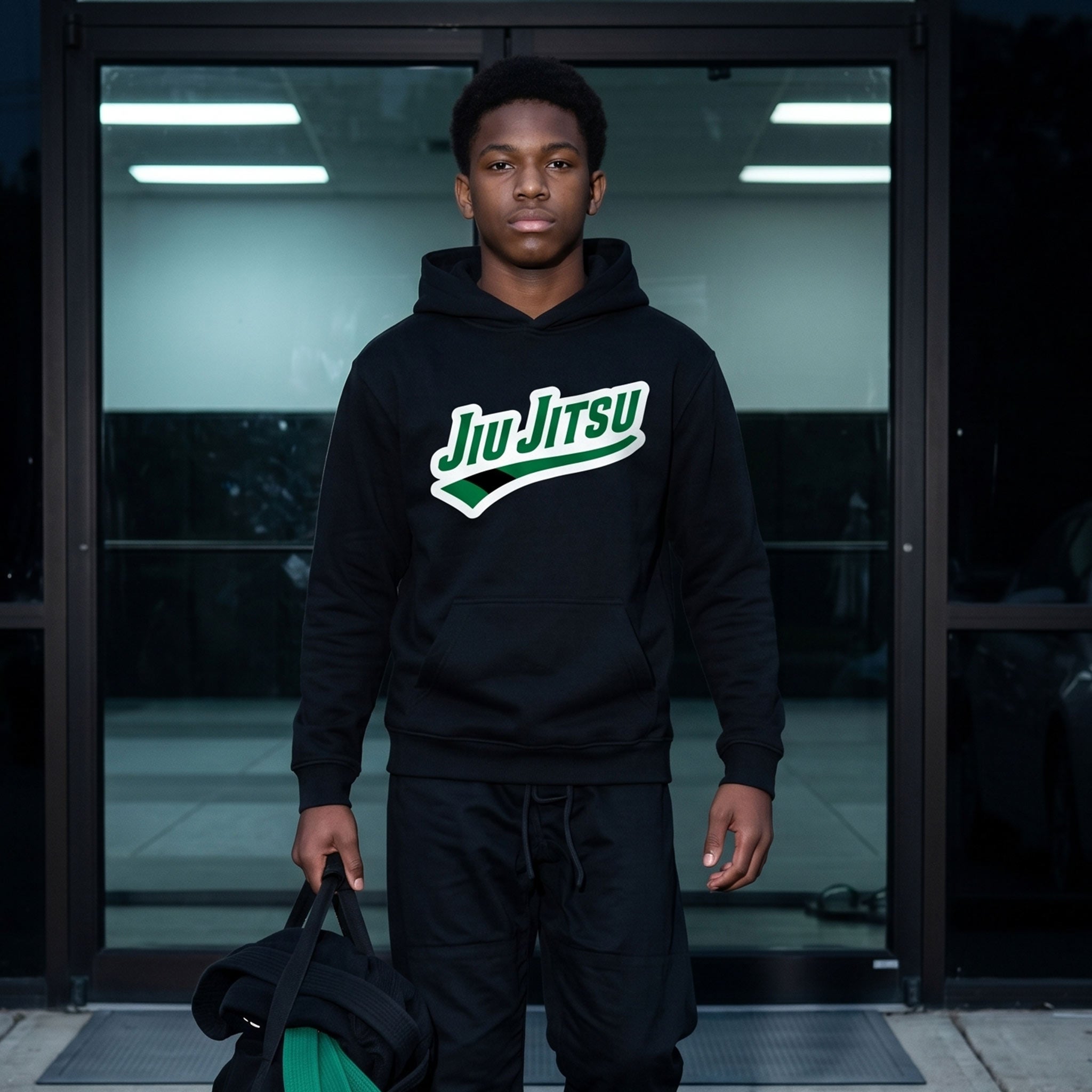 Green Belt Jiu Jitsu Hoodie