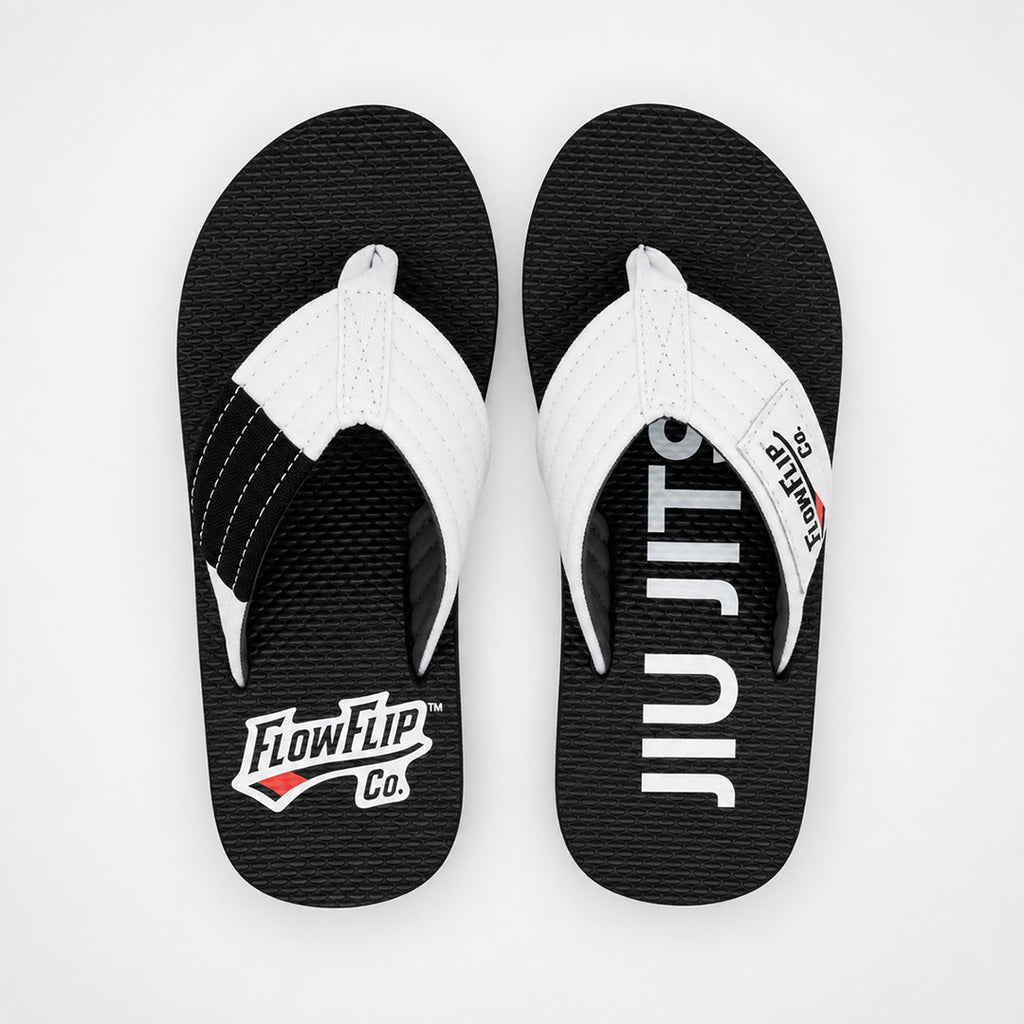 Chanclas de BJJ para jóvenes, cinturón blanco